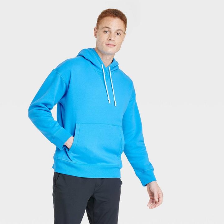 Men's Cotton Fleece Hooded Sweatshirt - All In Motion Blue