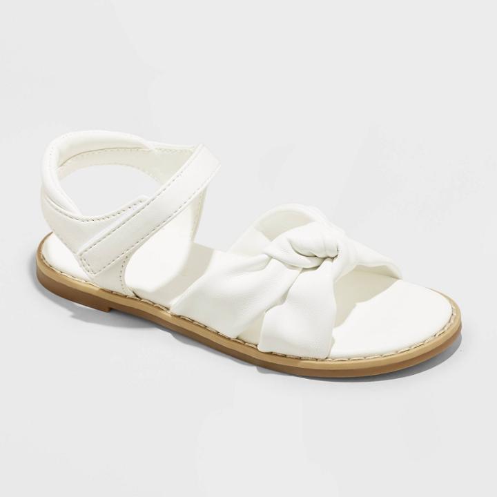 Toddler Girls' Eleanor Ankle Strap Sandals - Cat & Jack White