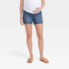 Over Belly Maternity Jean Shorts - Isabel Maternity By Ingrid & Isabel Dark Wash
