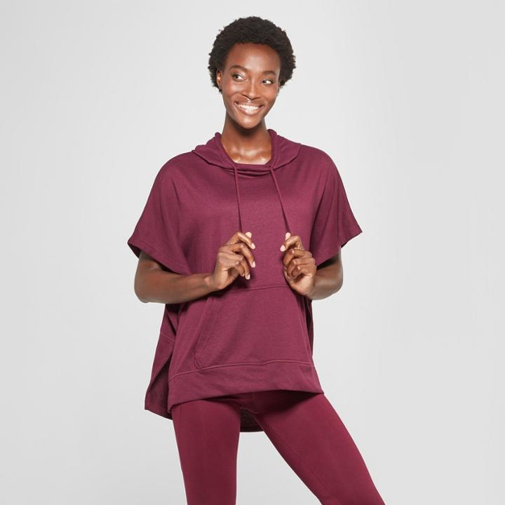 Women's Authentic Fleece Sweatshirt Poncho - C9 Champion Dark Berry Purple