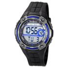Men's Armitron Sport Digital Chronograph Resin Strap Watch - Black, Black/blue
