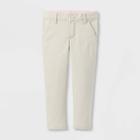 Toddler Girls' Skinny Slim Fit Uniform Chino Pants - Cat & Jack Light Khaki