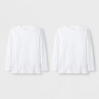 Boys' 2pk Long Sleeve T-shirt - Cat & Jack White