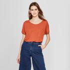 Women's Short Sleeve Dolman T-shirt - Mossimo Rust Orange