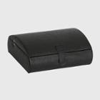 Mele & Co. Parker Men's Faux Leather Watch Case-black