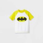 Toddler Boys' Batman Rash Guard Swim Shirt - White