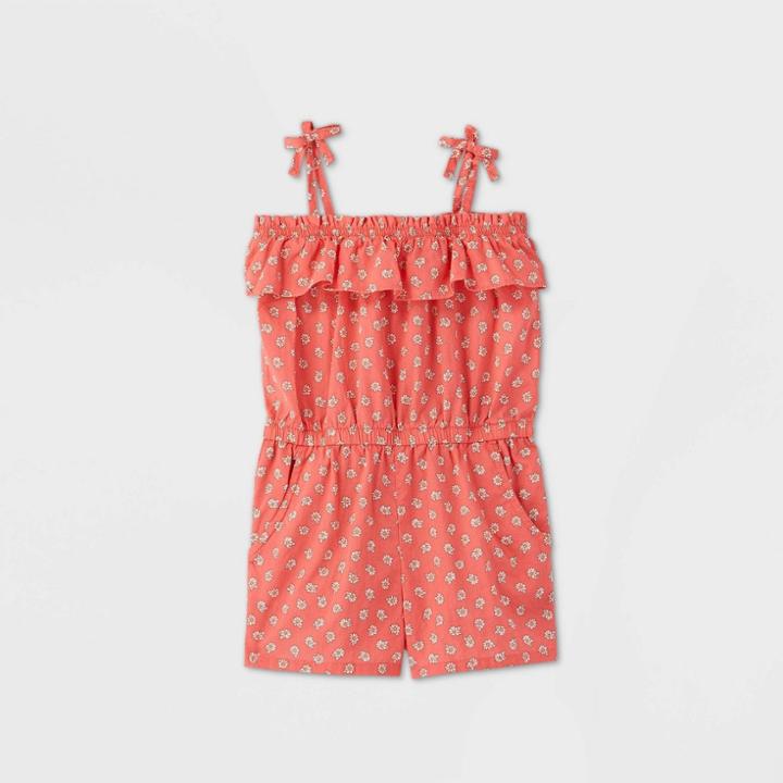 Oshkosh B'gosh Toddler Girls' Tank Top Floral Romper - Coral
