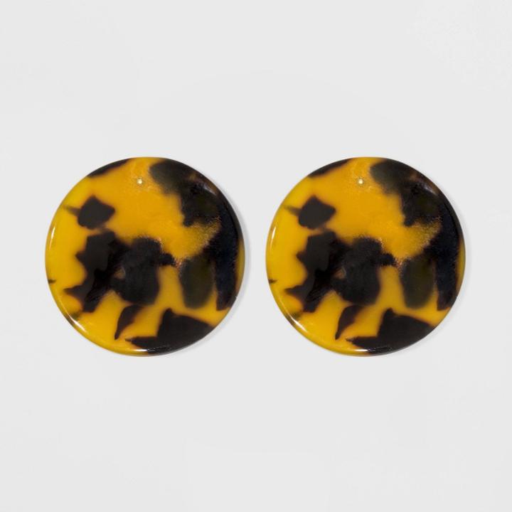 Disk Earrings - A New Day Tortoise