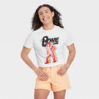 Pride Gender Inclusive Adult David Bowie Short Sleeve T-shirt - White