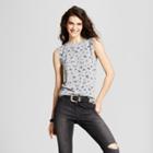 Modern Lux Women's Doodle Hacci Graphic Tank Top Gray Xs - Modern