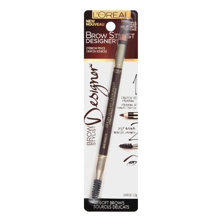 L'oreal Paris Brow Stylist Designer 310 Brunette .45oz, Brunette