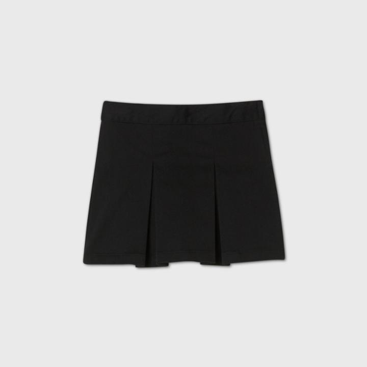 Toddler Girls' Stretch Uniform Pleated Twill Skorts - Cat & Jack Black