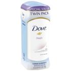 Dove Fresh Antiperspirant Deodorant 2.6 Oz, Twin Pack
