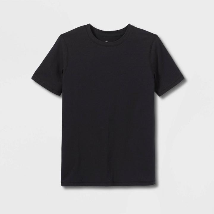 Boys' Short Sleeve T-shirt - All In Motion Onyx Black