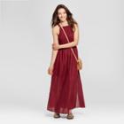 Women's Smocked Maxi Dress - Universal Thread Boysenberry Red