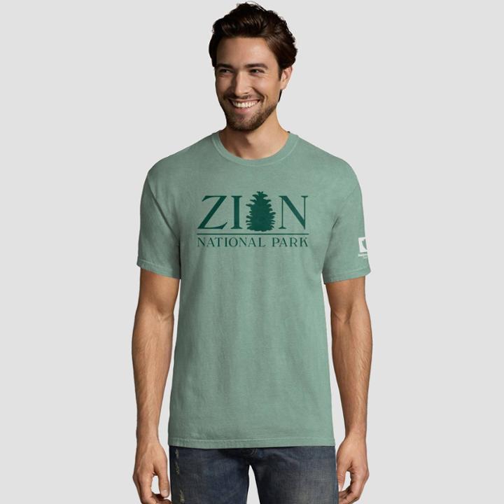 Hanes Men's Short Sleeve National Parks Service T-shirt - Green