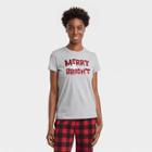 Women's Holiday Merry And Bright Matching Family Pajama T-shirt - Wondershop Gray