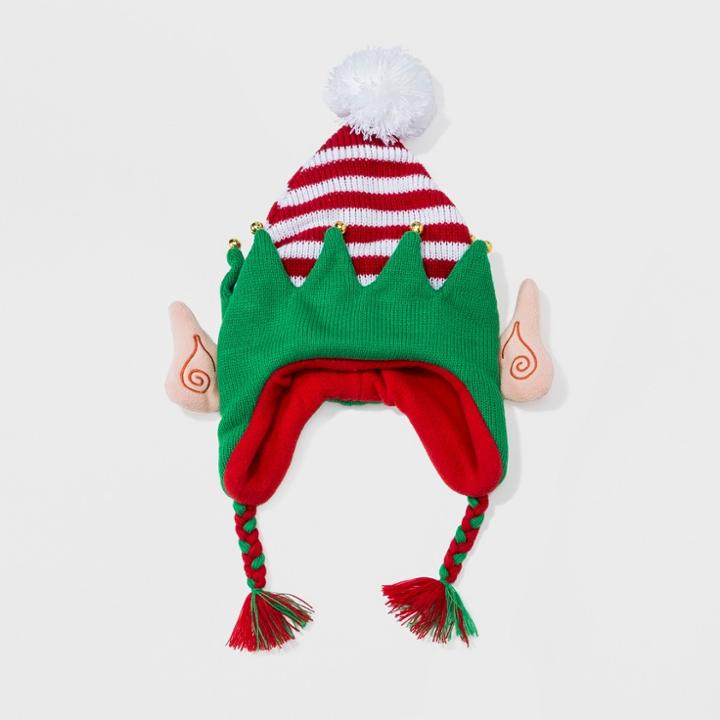 Abg Accessories Kids' Elf Peruvian Hat - Green One Size, Kids Unisex