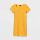 Girls' U-neck Knit Dress - Art Class Yellow