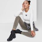 Women's Long Sleeve Fitted Rib-knit T-shirt - Wild Fable Cream Pug Embroidery Xs, Ivory Pug Embroidery