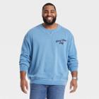 Men's Big & Tall Standard Fit Crewneck Pullover Sweatshirt - Goodfellow & Co Blue