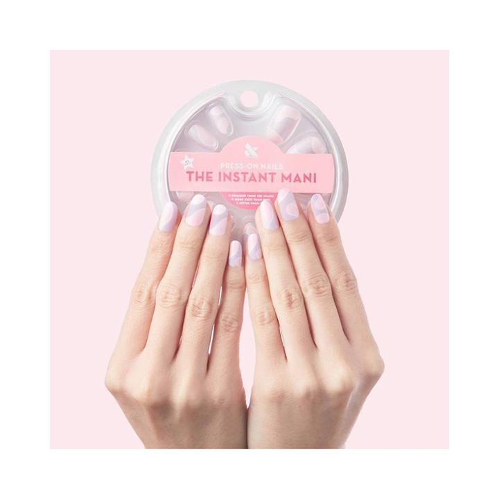 Olive & June Press-on Fake Nails - Oval Geometric Swirl