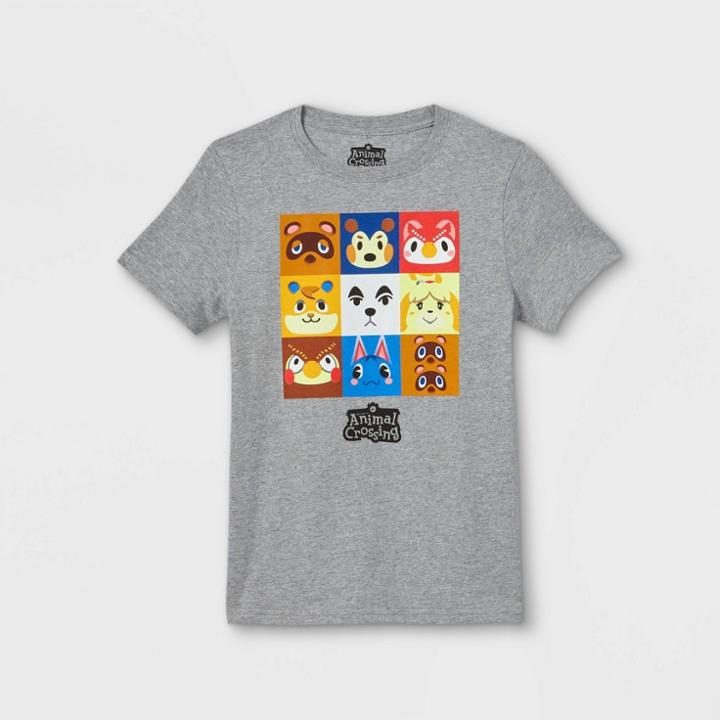 Boys' Animal Crossing Short Sleeve Graphic T-shirt - Gray