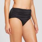 Women's High Waist Swim Bikini Bottom - Merona Black