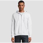 Hanes Men's Big & Tall Ecosmart Fleece Full Zip Hooded Sweatshirt - White