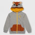 Girls' Marvel Rising Tippy Toe Costume Zip-up Hoodie - Heather Gray