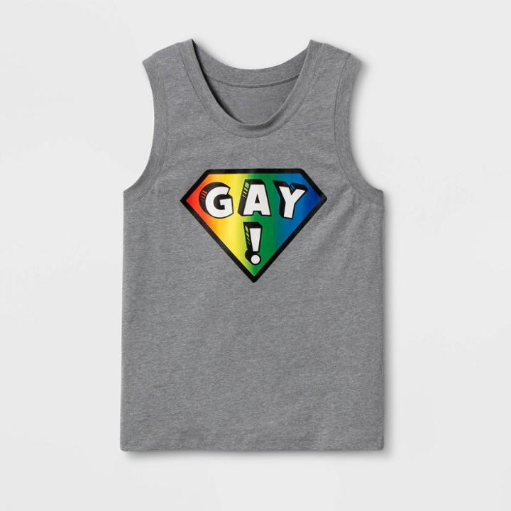 Ev Lgbt Pride Pride Gender Inclusive Adult Gay Hero Graphic Tank Top - Heather Gray Xs, Adult Unisex