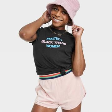 Ph By The Phluid Project Pride Adult Protect Black Trans Women Phluid Project Short Sleeve T-shirt - Black