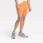 Men's 5 Lined Run Shorts - All In Motion Orange