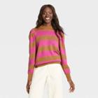 Women's Polka Dot Mock Turtleneck Pullover Sweater - Who What Wear Rose Pink