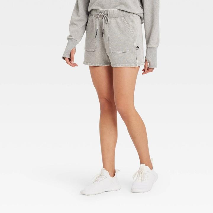 Women's French Terry Mid-rise Shorts - Joylab Medium Heather Gray