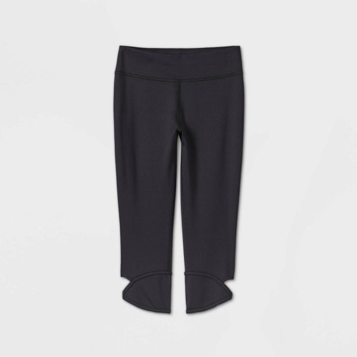 Girls' Keyhole Performance Capri Leggings - All In Motion Black
