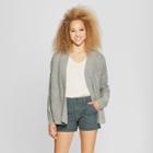 Women's Cable Open Cardigan - Universal Thread Gray