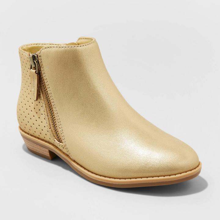Girls' Ophelia Zipper Slip-on Chelsea Boots - Cat & Jack Gold