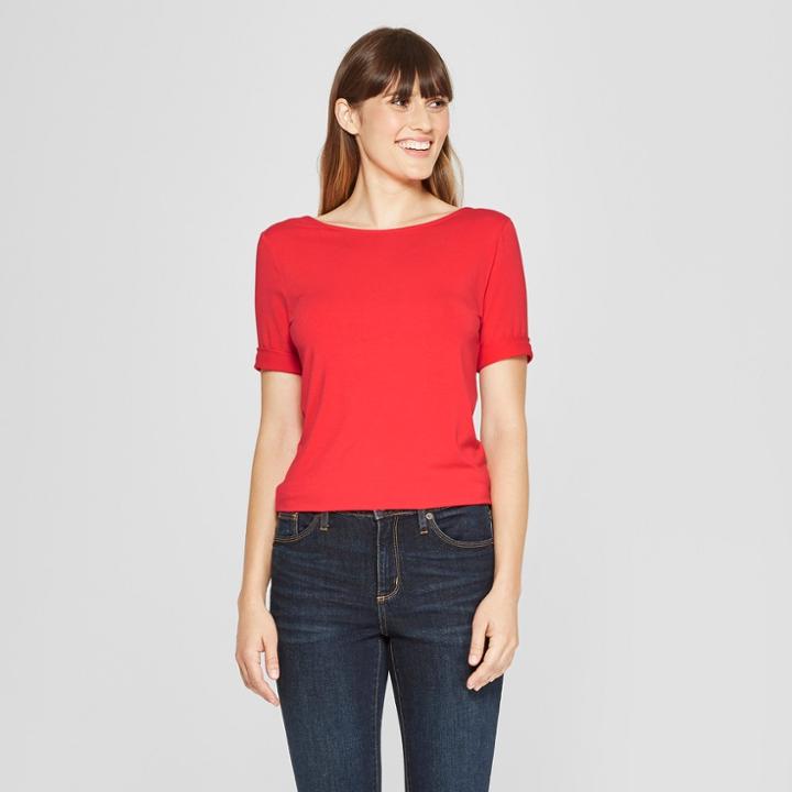 Women's Slim Fit 3/4 Sleeve Ballet - Back T-shirt - A New Day