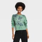 Mighty Fine Women's Blame It On My Zodiac Long Sleeve Graphic T-shirt - Green Tie-dye