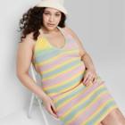 Women's Plus Size Sleeveless Sweater Knit Dress - Wild Fable Rainbow