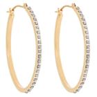 Distributed By Target Oval Sterling Silver Earrings With Diamond Accents - Yellow, Women's,