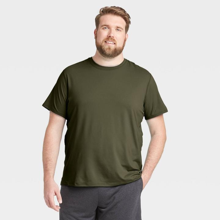 Men's Short Sleeve Performance T-shirt - All In Motion Olive Green