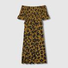 Women's Leopard Print Sleeveless Dress - Who What Wear Brown