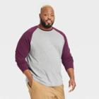 Men's Big & Tall Long Sleeve Lyndale T-shirt - Goodfellow & Co Plum Purple