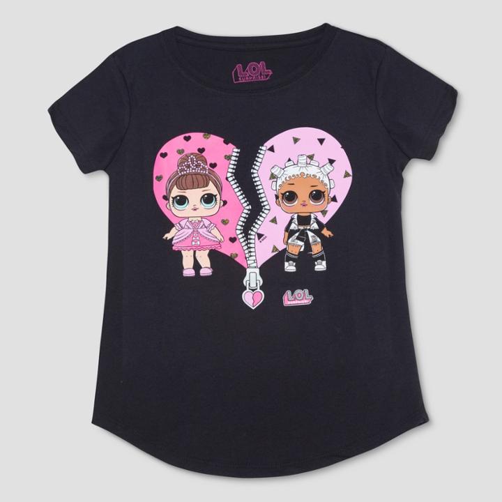 Target Girls' L.o.l. Surprise! Short Sleeve T-shirt - Black