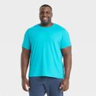 Men's Big & Tall Short Sleeve Performance T-shirt - All In Motion Turquoise Blue