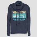 Women's Disney Frozen Arendelle Cowl Neck Long Sleeve T-shirt (juniors') - Navy Xs, Women's, Blue