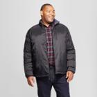 Men's Big & Tall Matte Unquilted Puffer Jacket - Goodfellow & Co Black