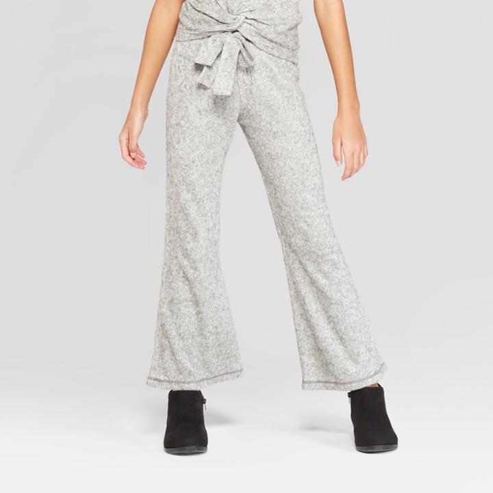 Girls' Pants With Belt - Art Class Heather Gray
